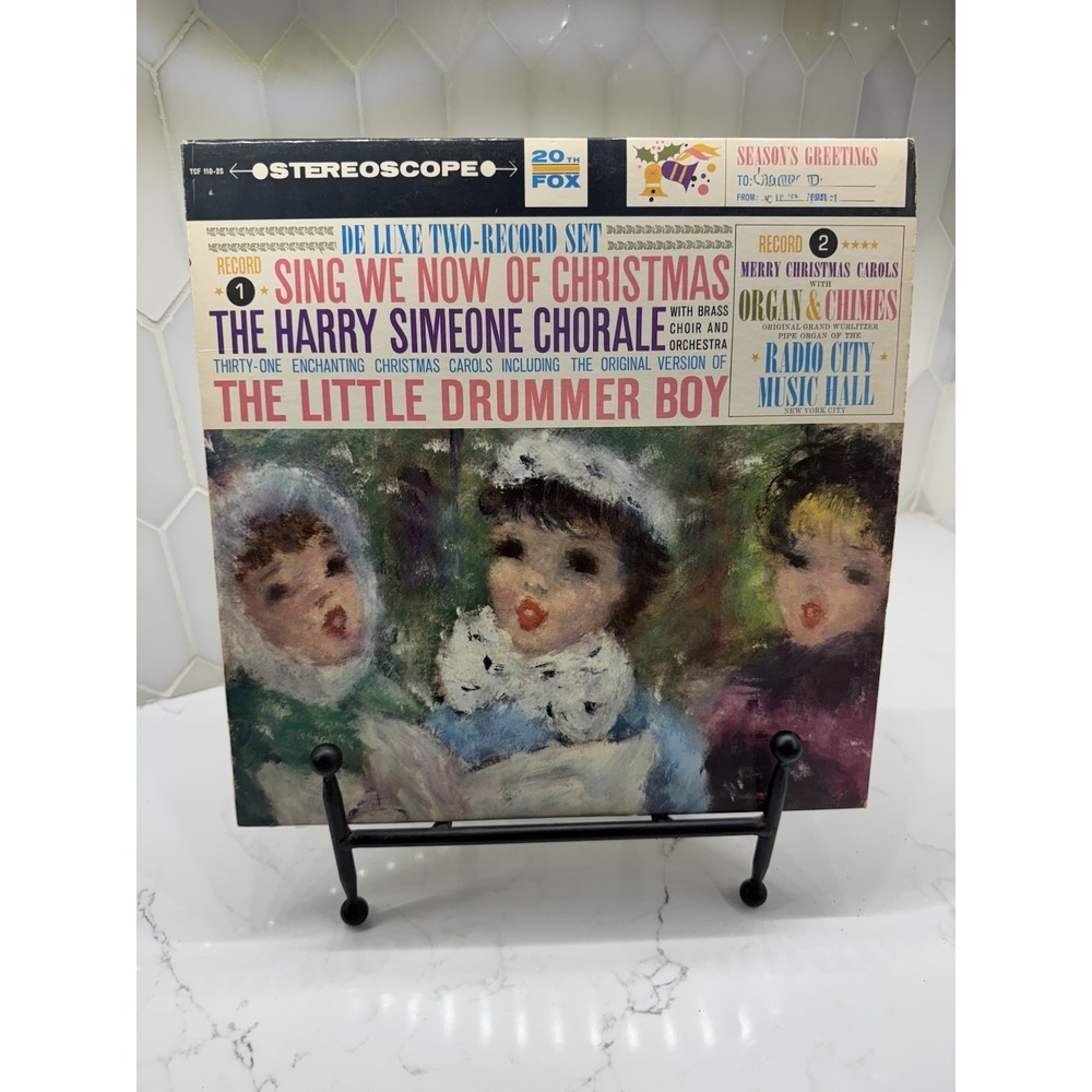 20th Century Fox DE LUXE Christmas Carols Record‎ 1 of 2 Vinyl LP TCF 110-2